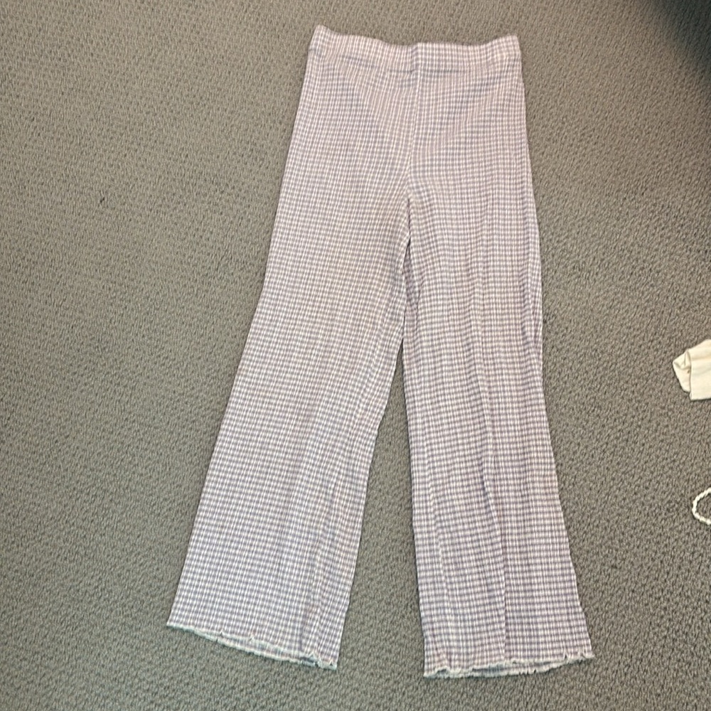 Wilfred Lavender and White gingham pants